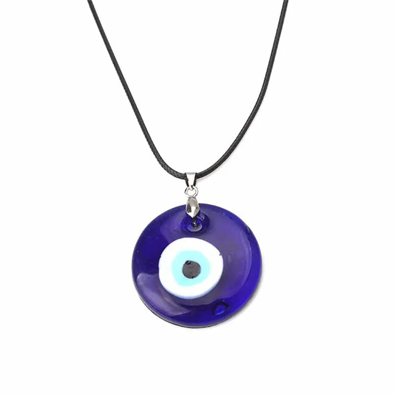 1PC Blue Glass 30mm Evil Eye Pendants Necklace For Women Men Turkey Evil Eyes Lucky Necklace Choker Jewelry Accessories