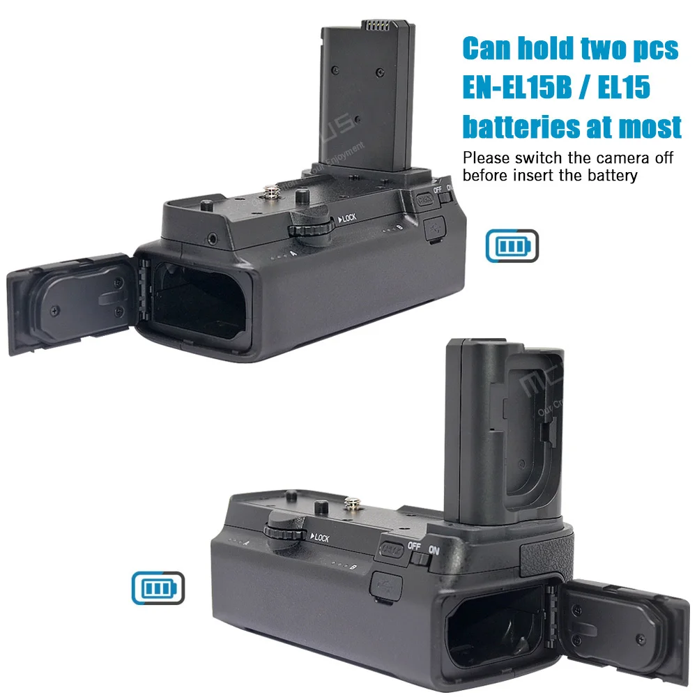 Mcoplus BG-Z6 Z7 Vertical Battery Grip for Nikon Z5 Z6 Z7 Camera Replacement as MB-N10 / Works with EN-EL15b / EL15 Battery