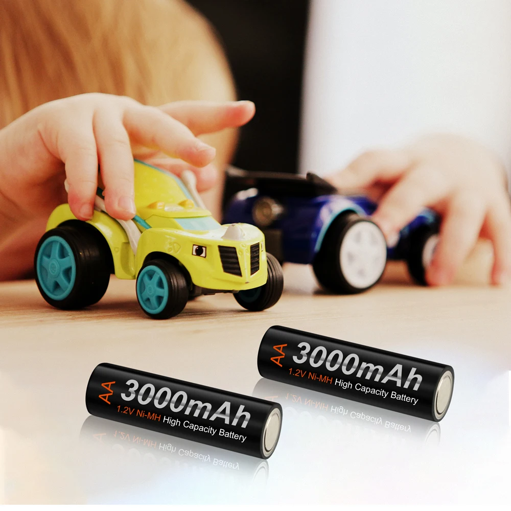 PALO 100% Original 1.2V NiMH AA Rechargeable Battery For Flashlights Brakes Computers  Remote Control Toy Bateries