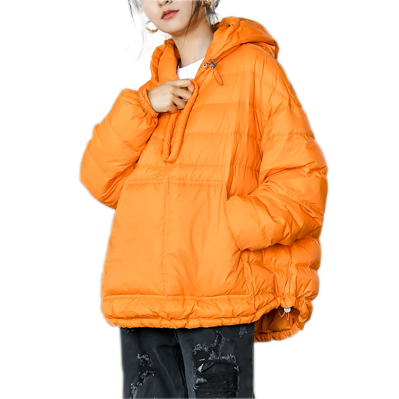 2021 New Winter Hooded Pullover Lightweight Cotton Jacket Women\'s Fashion Casual Loose Down Cotton Jacket Woman Parkas Li586