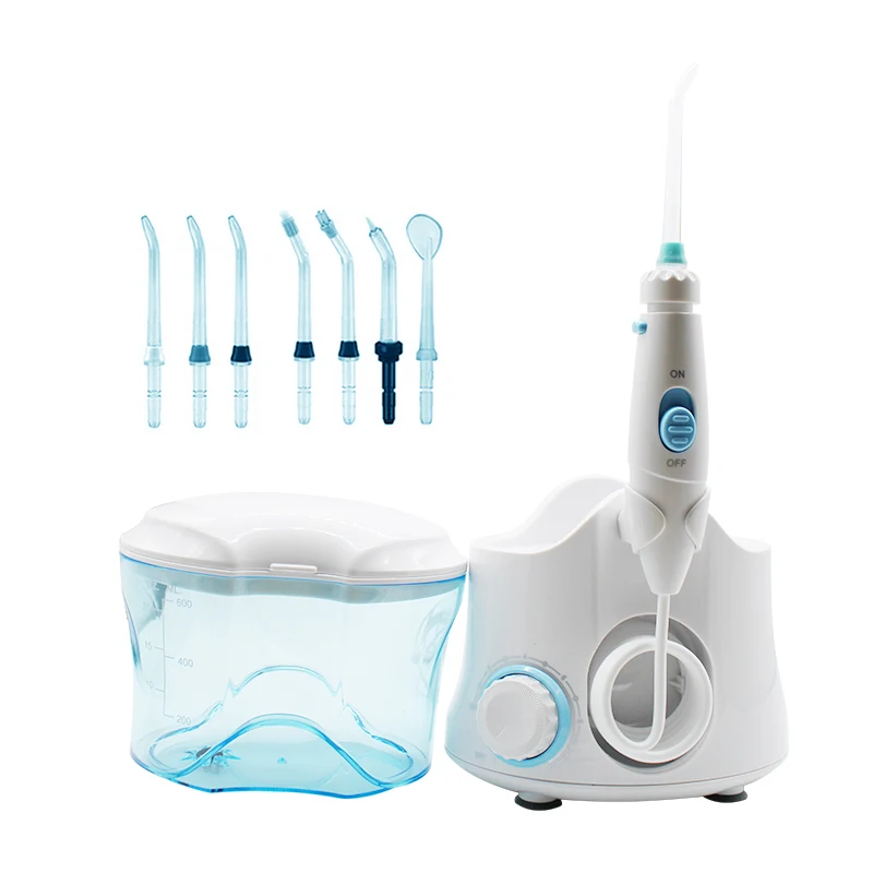 Dental Water Flosser Oral Irrigator Teeth Cleaner For Braces Care With 7 Jet Tips And 10 Adjustable Water Pressure Mouthwash