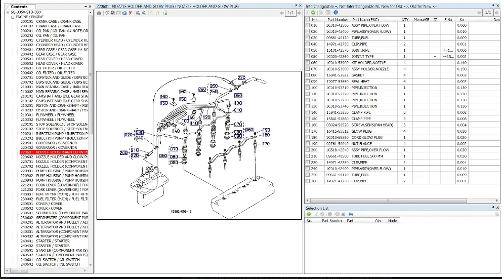 Kubota KMI Spare Parts Catalog For Tractors, Construction Machinery, Power Products, Utility Vehicle 2021