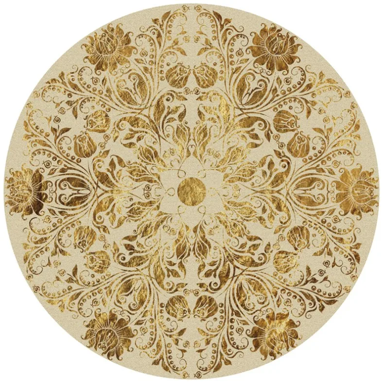 Nordic Retro India Mandala Ethnic Round Carpet For Living Room Round Mat Flower Printed Kids Room Large Geometric Area Rug