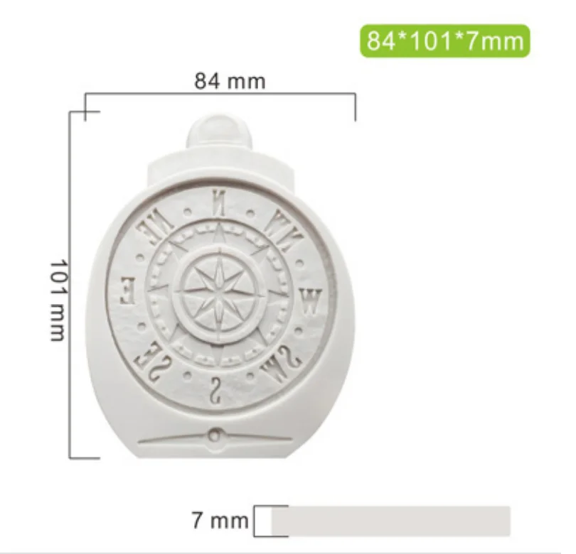 Antique Compass Silicone Mold Fondant Cake Decor Silicone Molds Sugarcrafts Chocolate Baking Tools Cakes Gumpaste K625