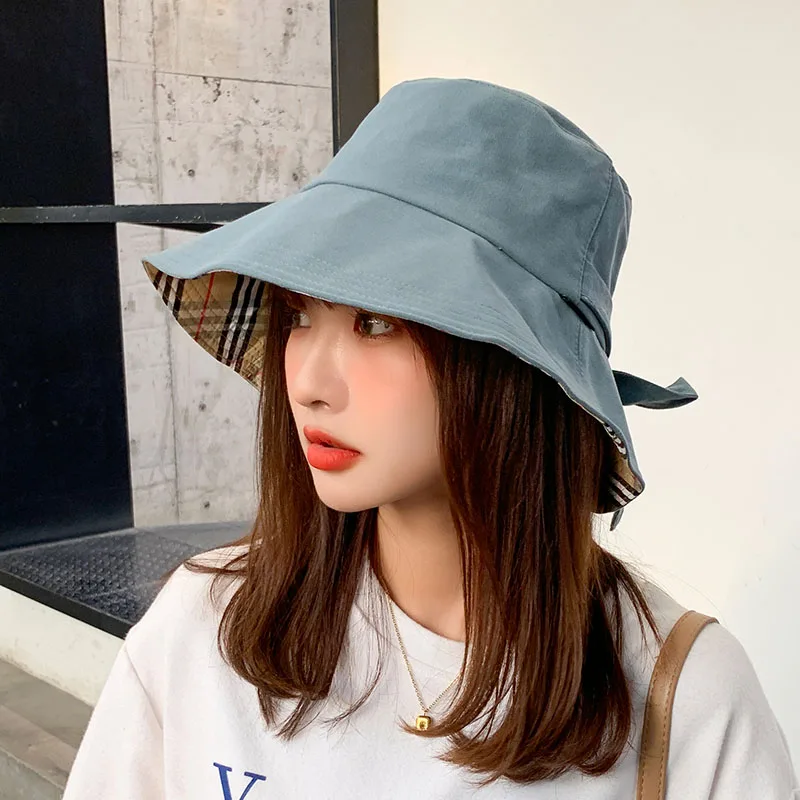 2021 spring Women\'s bucket hat Unisex Bob Caps Hip Hop Gorros Men\'s panama Summer Hat Beach Sun Fishing boonie fashion solid cap