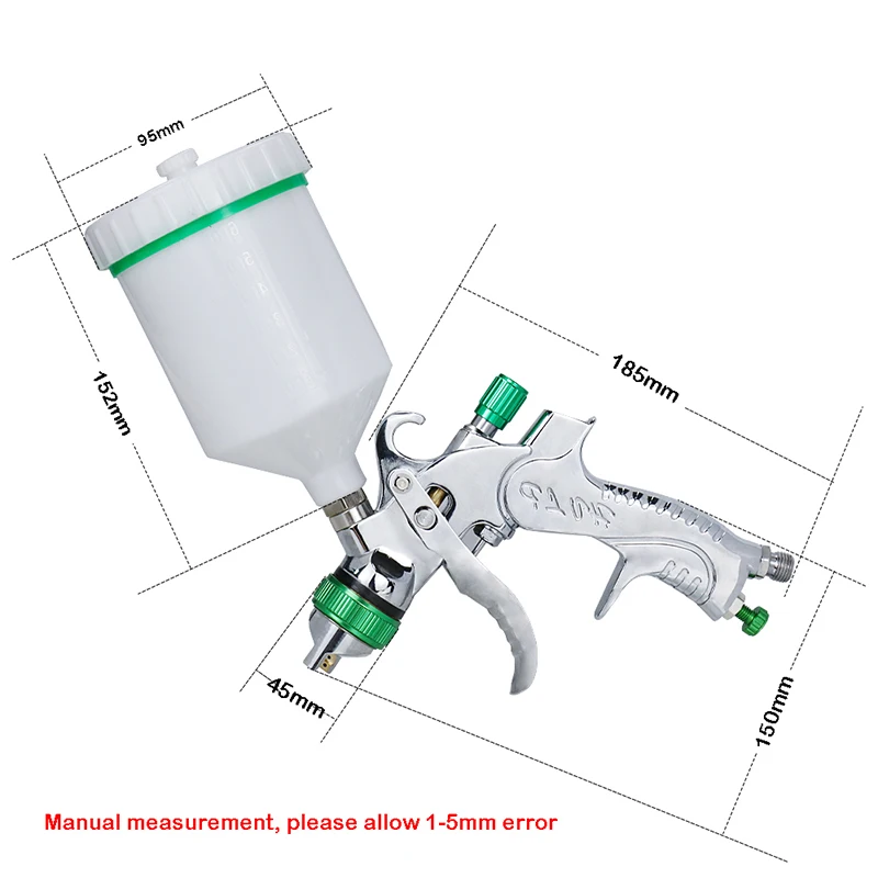 PISTOLA DE PULVERIZACIÓN de aerógrafo, herramienta neumática de pintura, juego de herramientas eléctricas de 1,4mm, 1,7mm, 2,0mm, boquilla de pistola de pulverización, herramienta neumática de reparación de automóviles