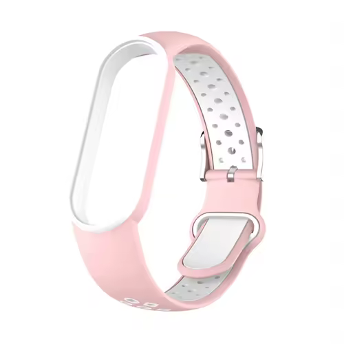 Belt For Xiaomi Mi Band 5 6 Two-color Silicone Bracelet Sport Breathable Strap For Miband 5 Miband7 Replacement Wristband - Image 8