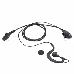 HYT-2 Pin Earpiece Headphone, Microphone Walkie Talkie Earphone, G Shape Headset for Hytera TC500 TC610 TC700EX TC508 BD500 PD56