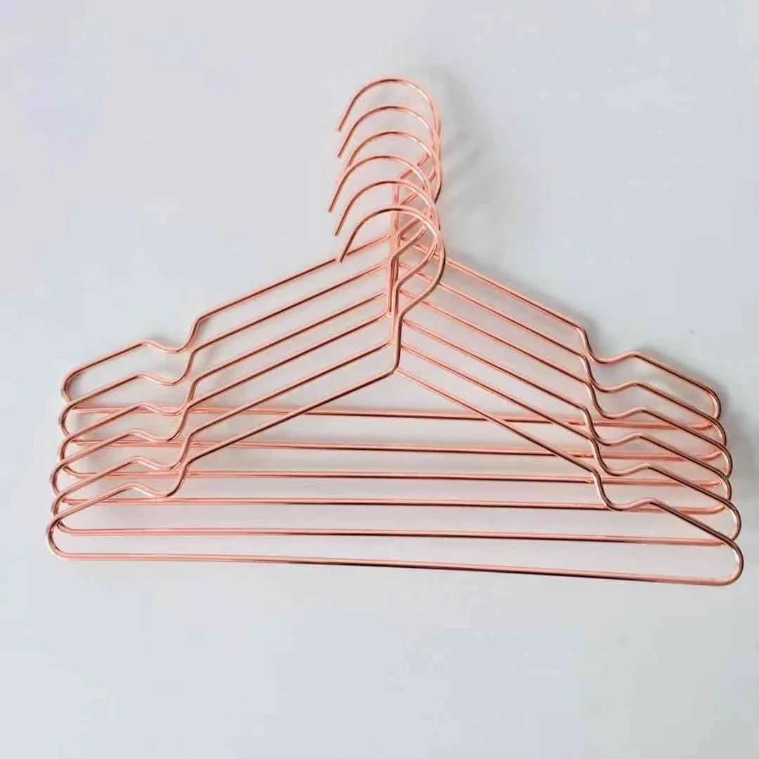 30/40cm Golden/Rose Gold Metal Clothes Shirts Hanger with Groove, Heavy Duty Strong Coats Hange, Wire Hanger for Children/Adult