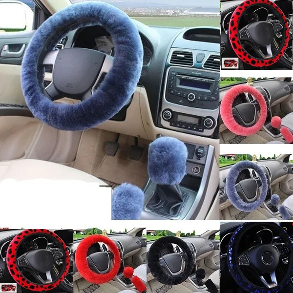 Universal Car Steering Wheel Cover Breathable Anti Slip Leather Steering Covers Suitable 37-38cm Auto Decoration