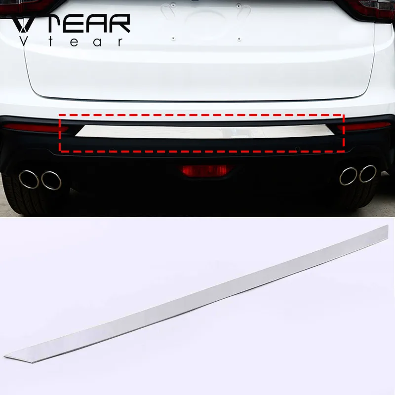 Vtear For Geely Coolray Sx11 BelGee X50 Rear Bumper Trunk Trim Rear Door Car Exterior Chrome Frame Styling Accessories Part 2020