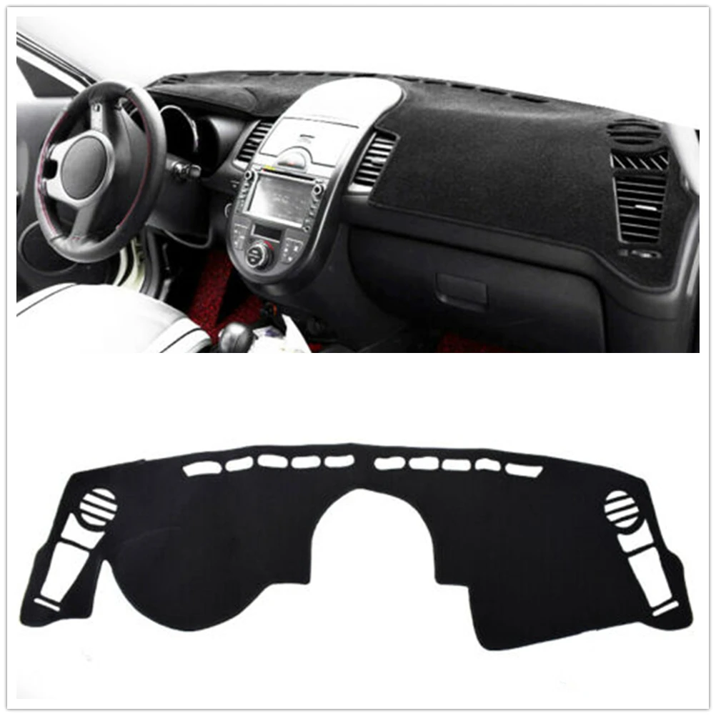 

Front Dashboard Cover Carpet For Hyundai Santa Fe IX45 2010-2013 Black Car Dash Board Heat Proof Mat Shield Pad Shade Strip Trim
