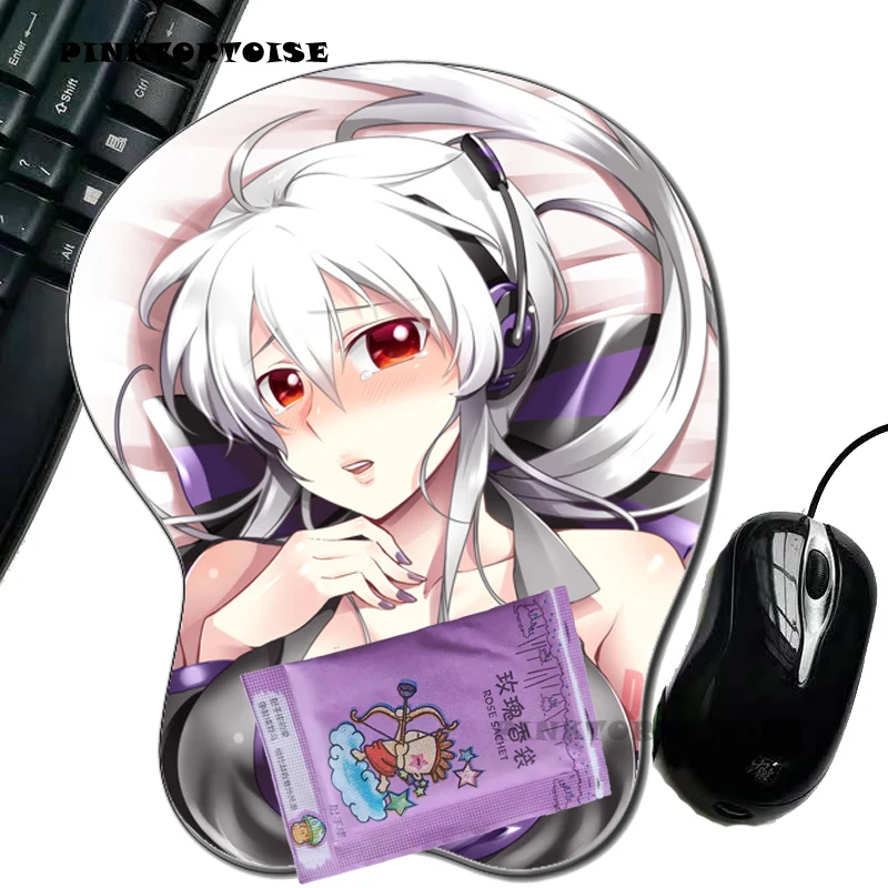 

PINKTORTOISE Anime yowane haku Silicon 3D mousepad chest Mouse Pad Ergonomic Mouse Pad Mouse Pad