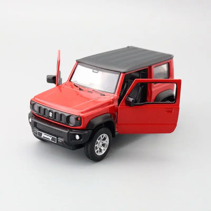 Diecast Metal Toy Car Model 1:26 Scale Suzuki Jimny SUV Pull Back Sound & Light Educational Collection Gift Kid Doors Openable