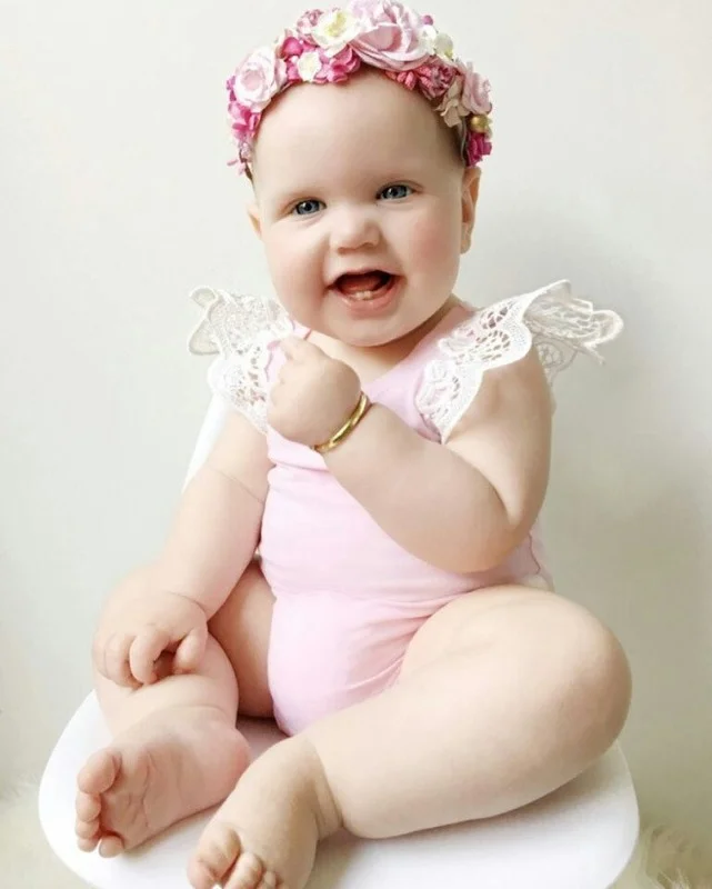 Newborn Baby Girl Romper Kids Summer Clothes Lace Fly Sleeves Jumpsuit Colorful Ropa for 0-24M Baby Clothing Photography Outfits