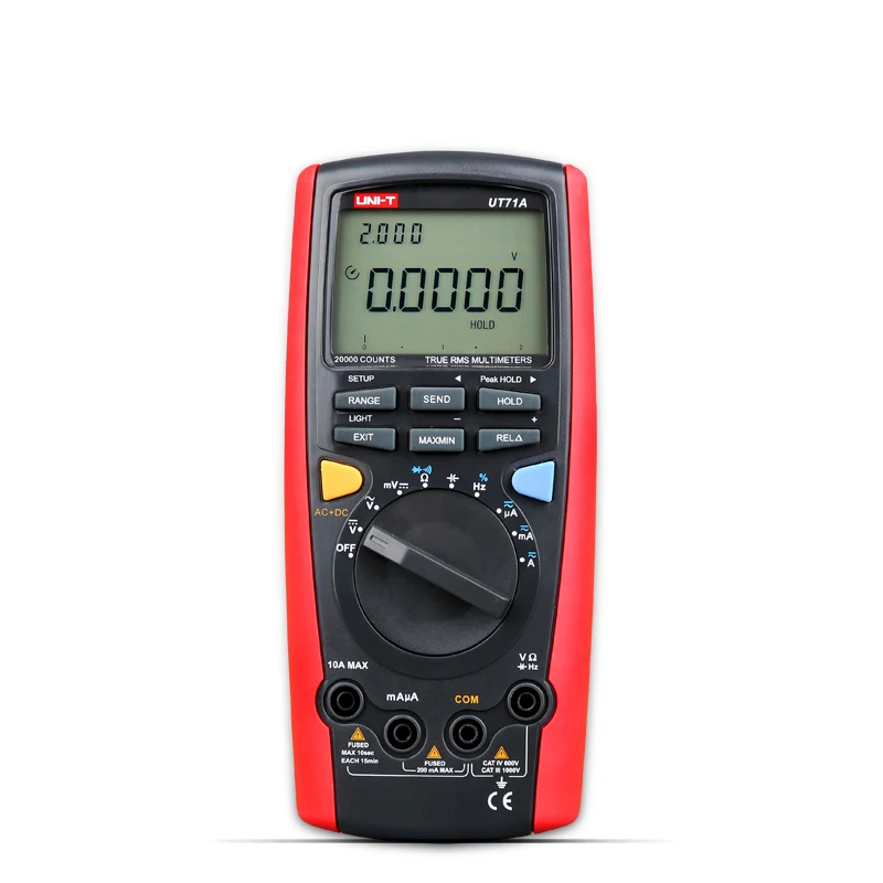 UNI-T UT71A Intelligent Digital Multimeters Ture RMS AC DC Current Voltage USB Resistance Tester Ammeter Multimeter