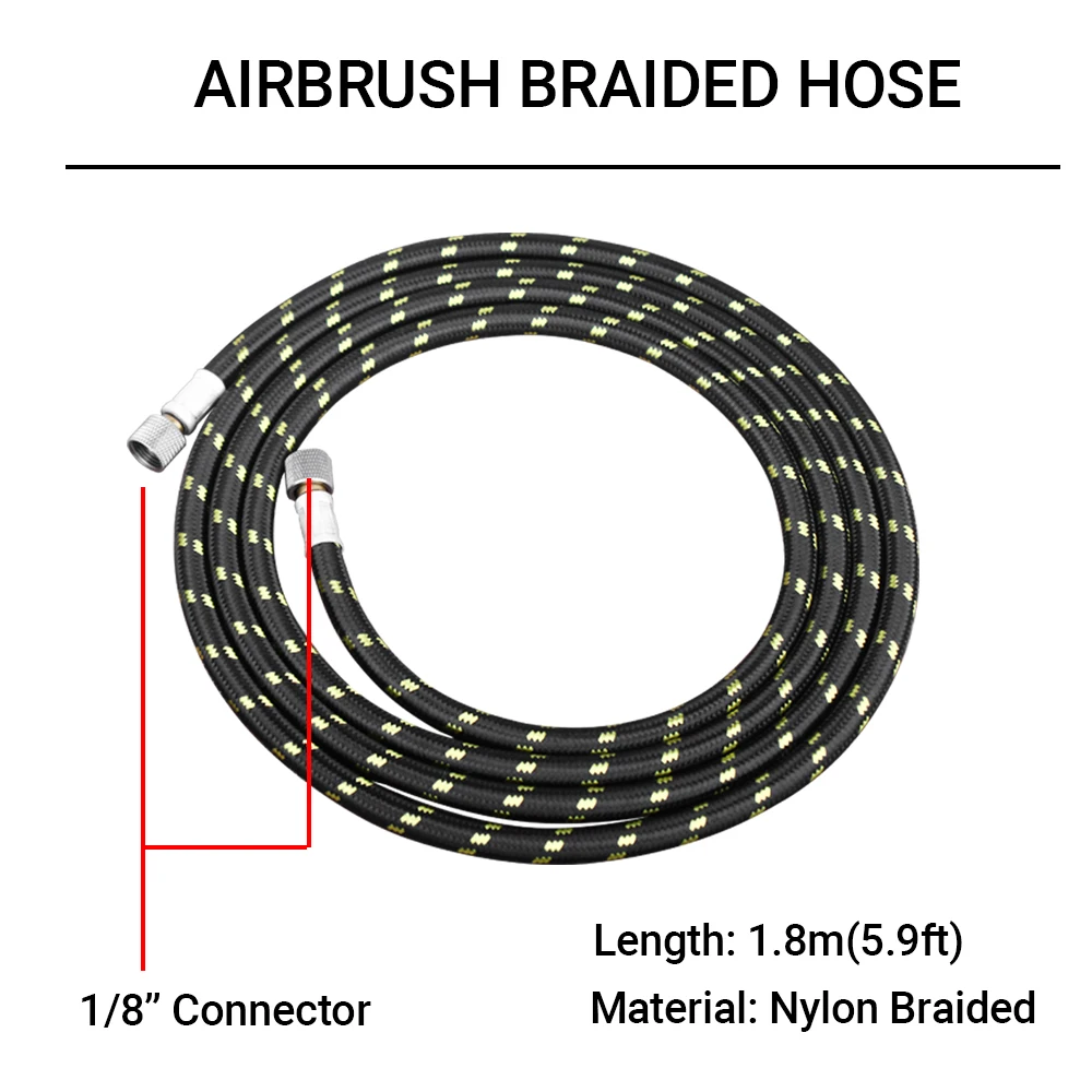 Professional Nylon Braided Airbrush Hose with Standard 1/8\