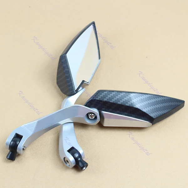  Black 8mm 10mm Diamond Motor Rearview Rear View Side Mirror Motorcycle Universal   Dropshipping