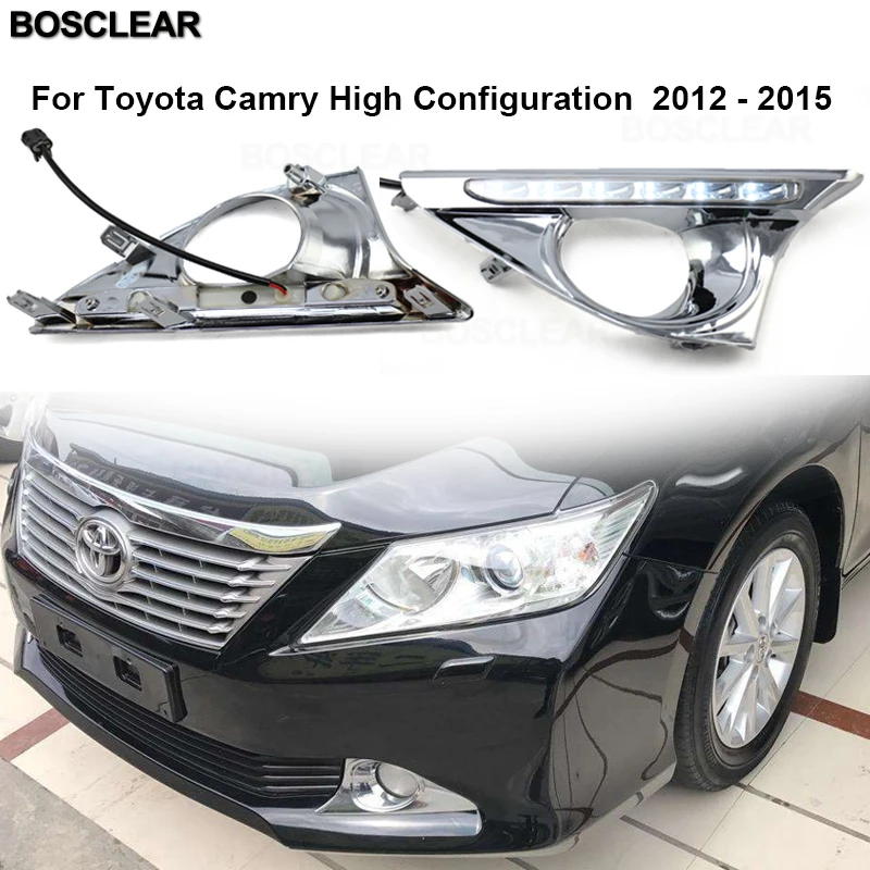 

2pcs Car Daytime Running Lights DC 12V 6000K Waterproof For Toyota Camry 2009 2010 2011 2012 2013 2014 2015 2016 2017 2018 2019