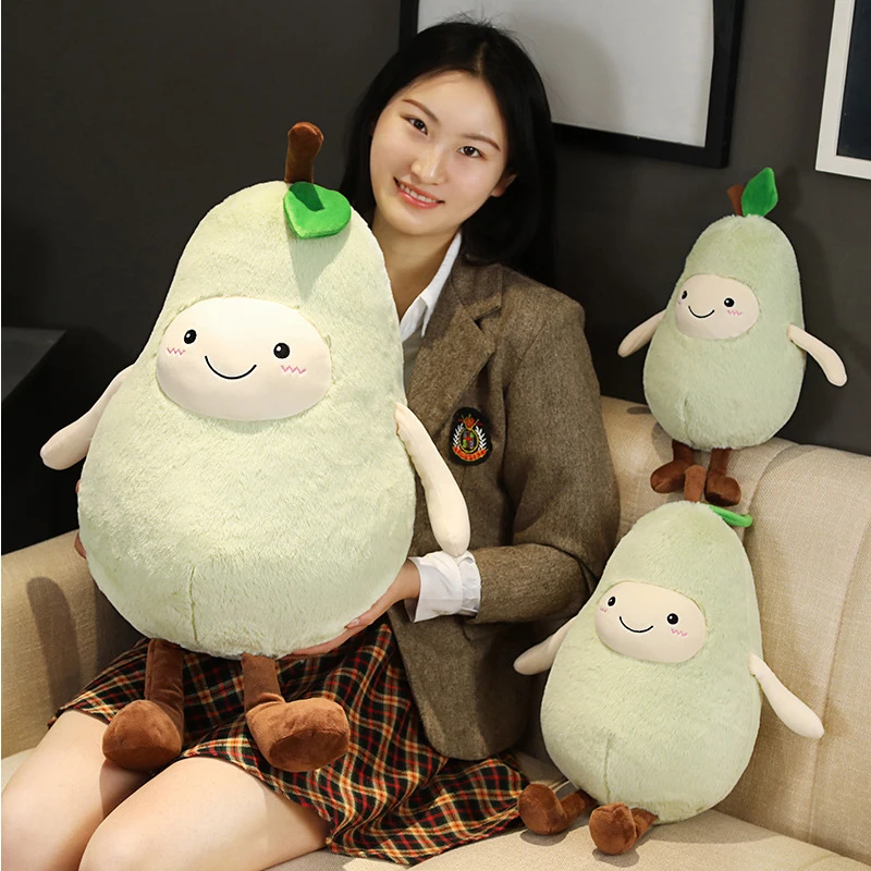 Kawaii Cartoon Aubergine Mango Aardbei Peper Peer Omelet Speelgoed Voor Kinderen Fruit Zachte Pluche Kussen Kids Gevulde Doll Gift