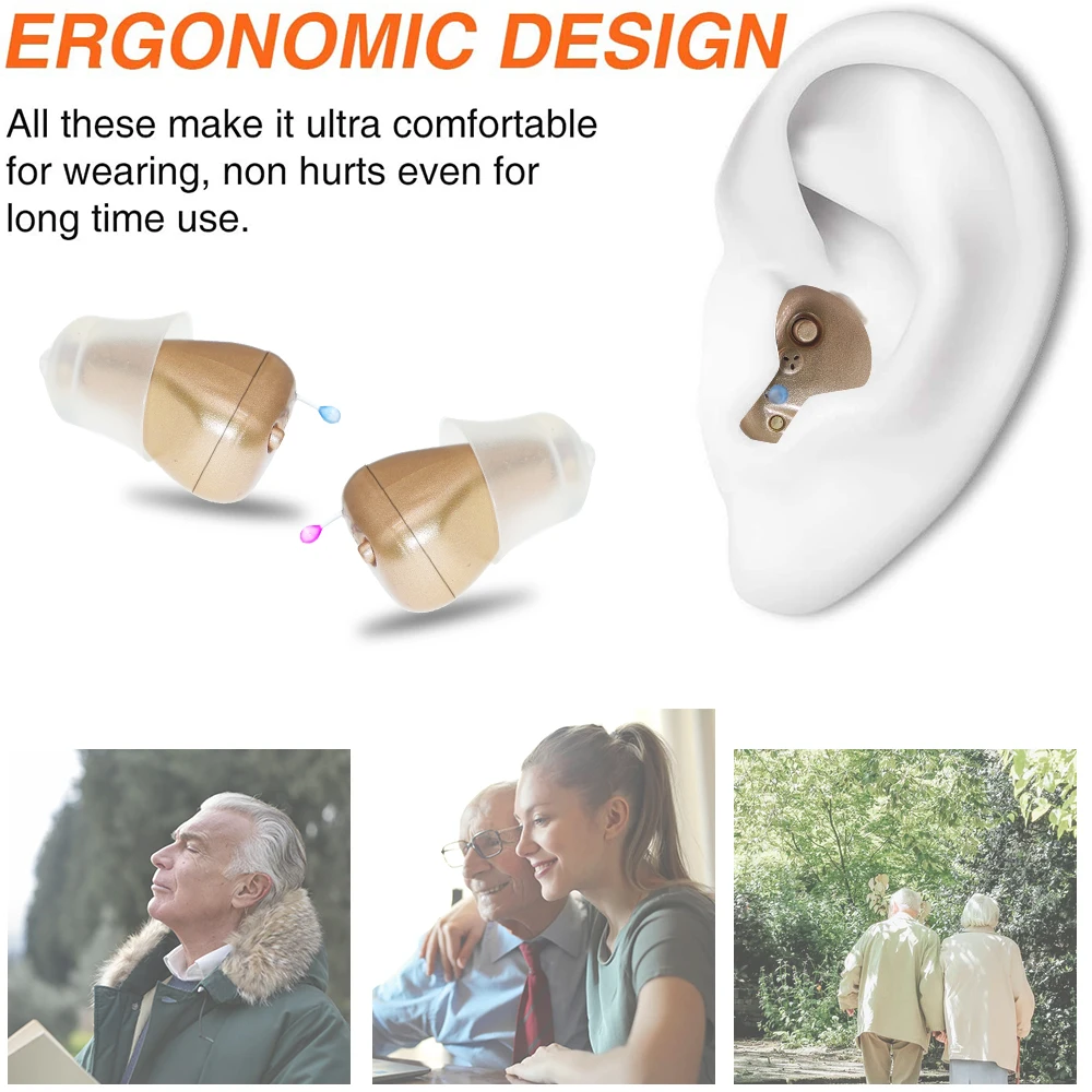 Rechargeable Digital 6 Channels Hearing Aid SR61 Sound Amplifiers Ear Aids for Elderly Moderate to Severe Loss Drop Shipping