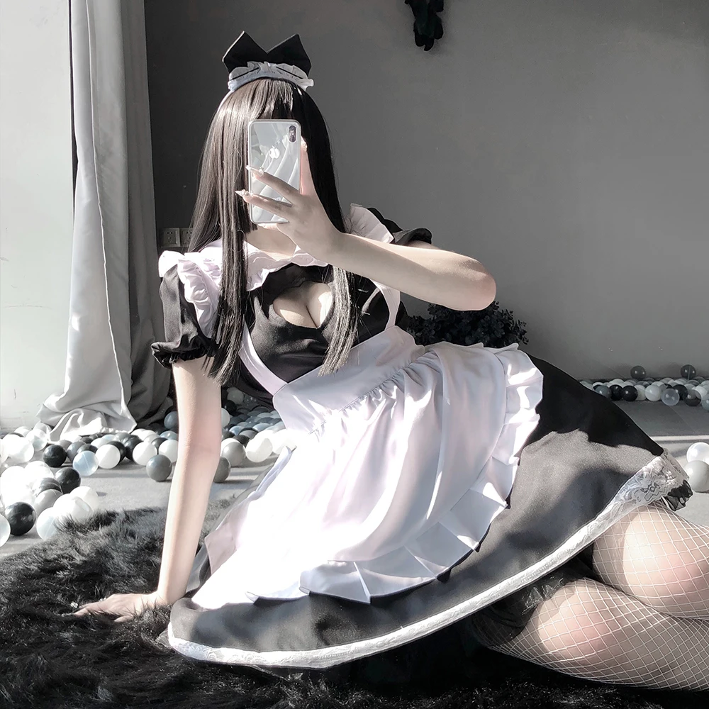 Uniform Women Sexy Lingerie Lolita Costume Cosplay Japanese Maid Servant Babydoll Dress Erotic Role Play Cute Live Show