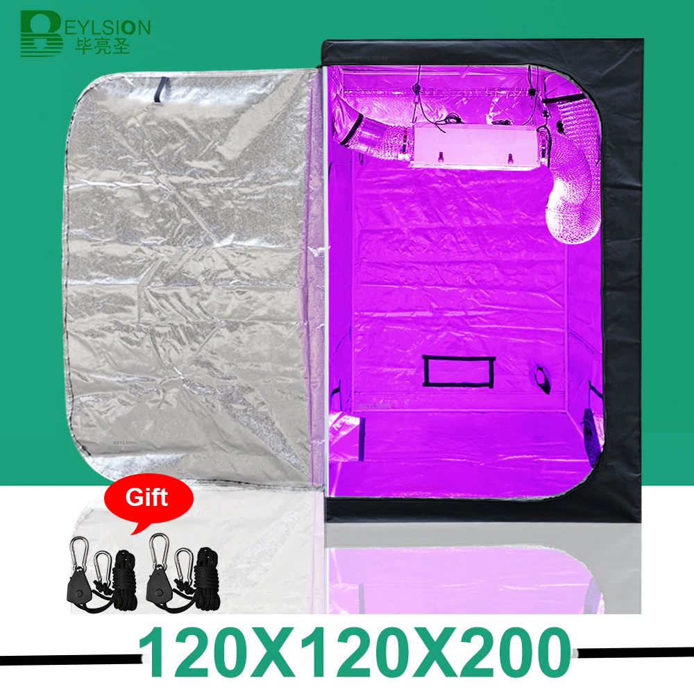 BEYLSION Good Quality 600D 120x120x200cm Grow Tent Room Box Grow Light Accessories Tent For Indoor Mylar Tent Hydroponics