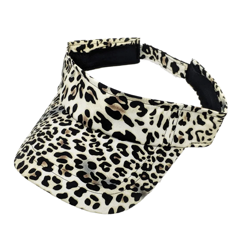 Daily Cap Fashion Summer Visor Hat Leopard Print Women Visor Cap Sun Protection for Ladies