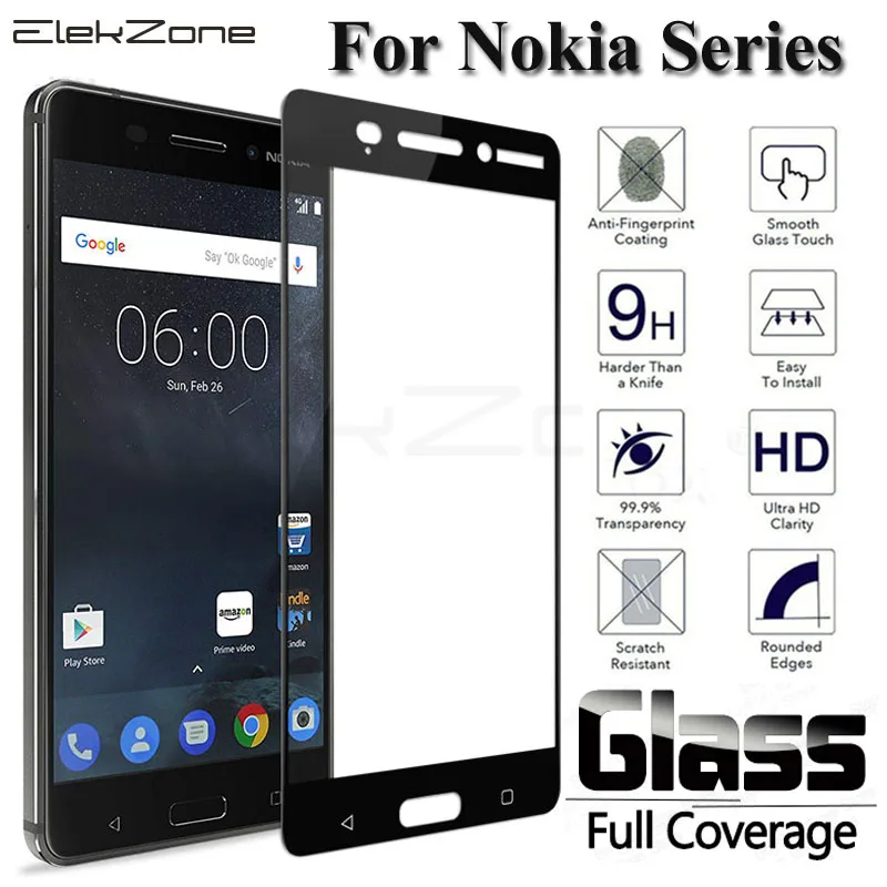 

9H Tempered Glass For Nokia 1.3 2.3 5.3 8.3 Screen Protector For Nokia 3 5 6 7 8 3.1 6.1 7.1 X7 3.2 4.2 6.2 7.2 Full Cover Glass