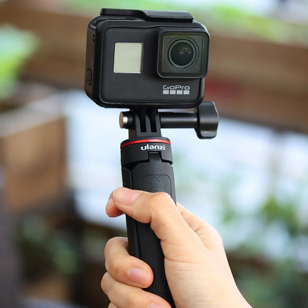 Tripé vlog extensível ulanzi MT-09 para câmera esportiva de ação gopro hero 11 12 10 9 8 7 6 5 4 acessório de câmera de ação sjcam preta
