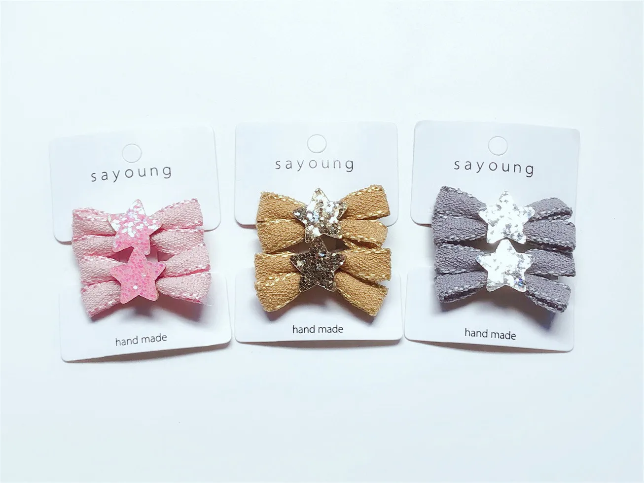 

Boutique ins 15sets Fashion Cute Glitter Star Bow Hairpins Solid Mini Bowknot Hair Clips Princess Headwear Hair Accessories