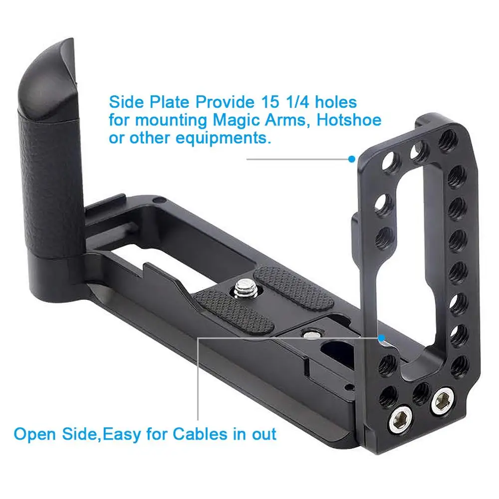 แผ่น QUICK RELEASE L Holder Grip สำหรับ Fuji Fujifilm X100V กล้อง,Benro ARCA Swiss Tripod HEAD