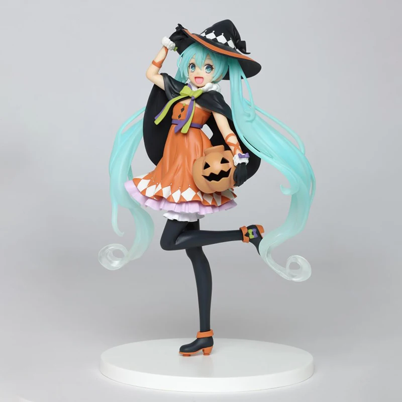 TAITO Kawaii Hatsune Miku 2nd Autumn Four Seasons Autumn Halloween 18cm PVC Anime Action Collection Doll Model Kids Toys Gifts