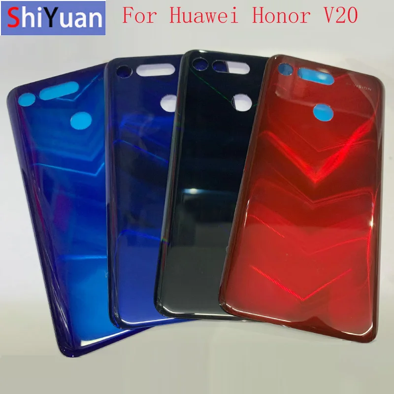 Housing Case Back Glass Battery Cover Rear Door Panel For Huawei Honor V20 View 20 Back Glass Cover Replacement 1pcs electric motorcycle power battery lock lock pedal switch electric bicycle key medium electric door lock accessories