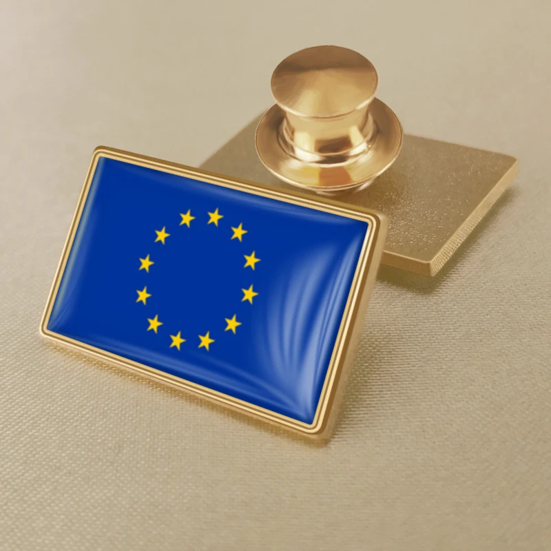 European Union Flag Brooches Badges Lapel Pins
