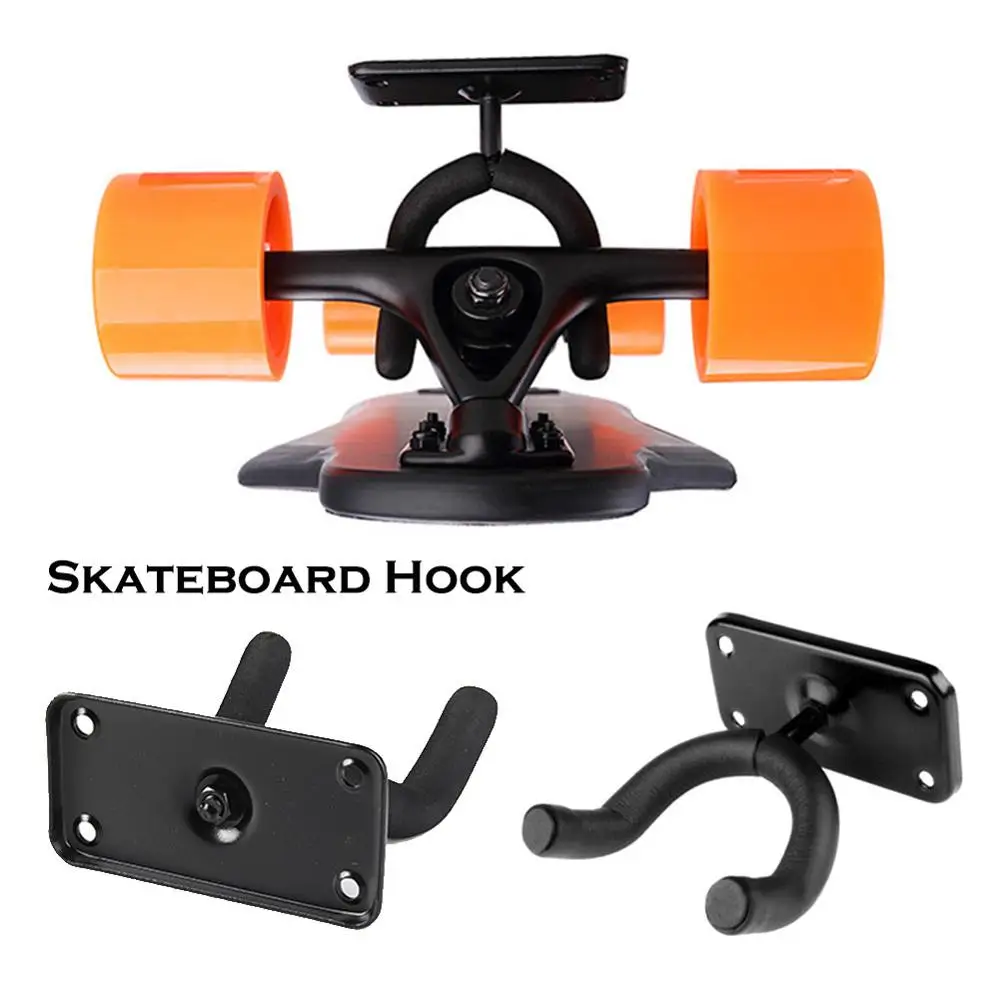 Durevole montaggio a parete Skateboard Deck Display montaggio a parete appendiabiti orizzontale Rack espositore per Longboard stabile e robusto