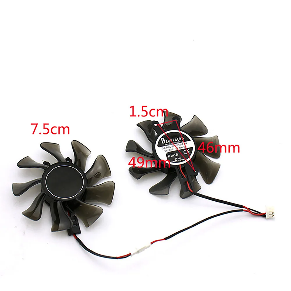 واحد/مزدوج مروحة المبرد برودة استبدال مراوح التبريد ل GTX1050 1050ti ألعاب بطاقة جرافيكس