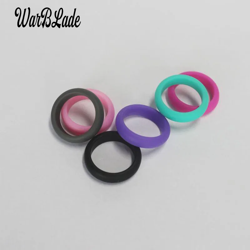 6pcs/set 5mm Food Grade FDA Silicone Rings 4-9 Size Hypoallergenic Crossfit Flexible Silicone Finger Ring For Women Wedding Gift