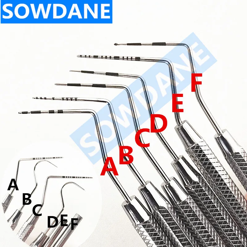 Dental Stainless Steel Periodontal Probe with Scaler Explorer Instrument Tool Tooth Cleaning Dentist Endodontic Tool Equipment