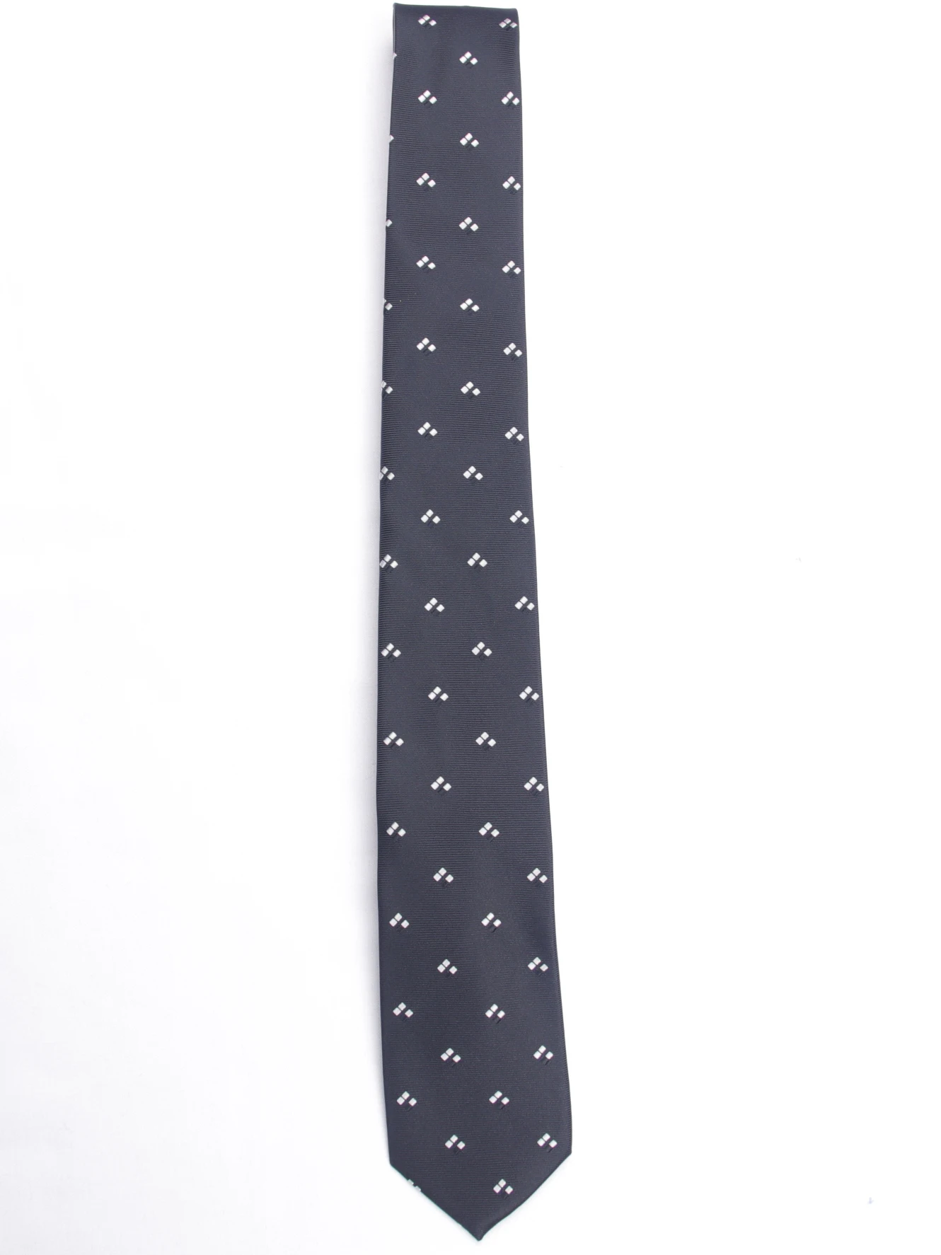 black contrasting pattern tie with fashion patterned skinny ties men 2020