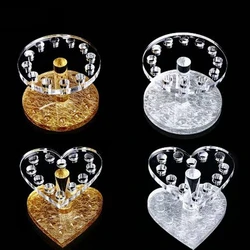 1 Pc Nail Art Brush Holder Acrylic Pen Showing Shelf Gold/Silver Heart-shaped Pen Stand Container Manicure Tools