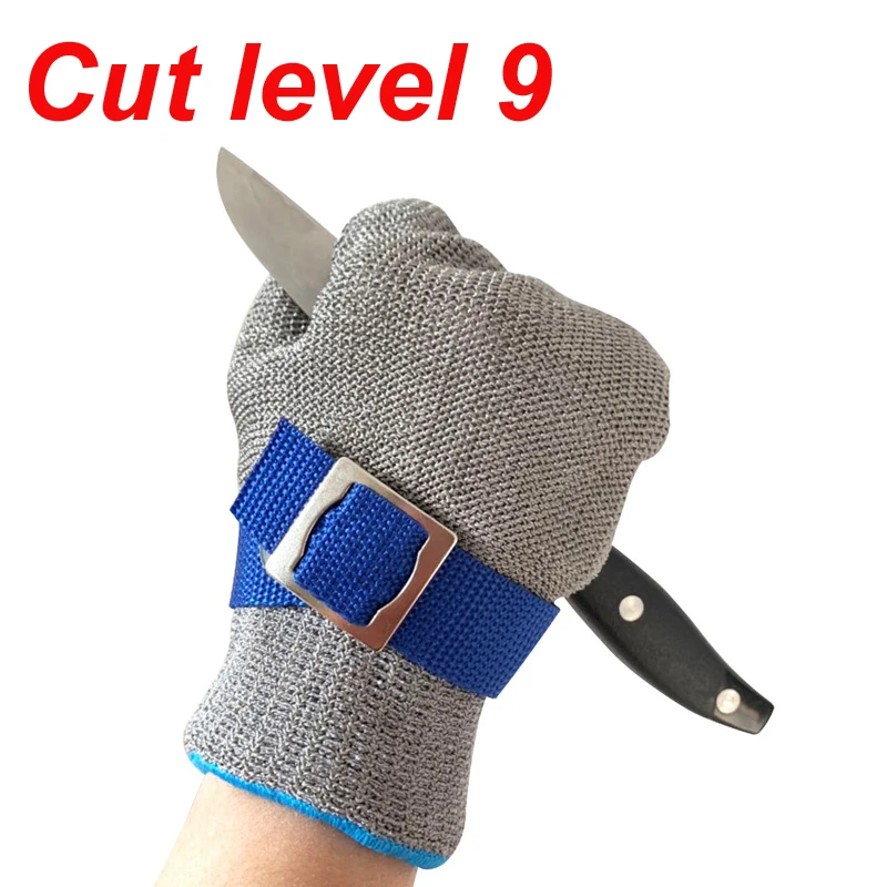 

Cut Resistant Glove Level 9 Stainless Steel Wire Metal Mesh Butcher Safety Work Gloves for Meat Cutting ANSI A9