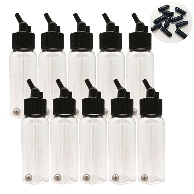 OPHIR 30ML Bottles with Caps for Siphon Double-Action Airbrush 10PCS/Set AC040(30ML)