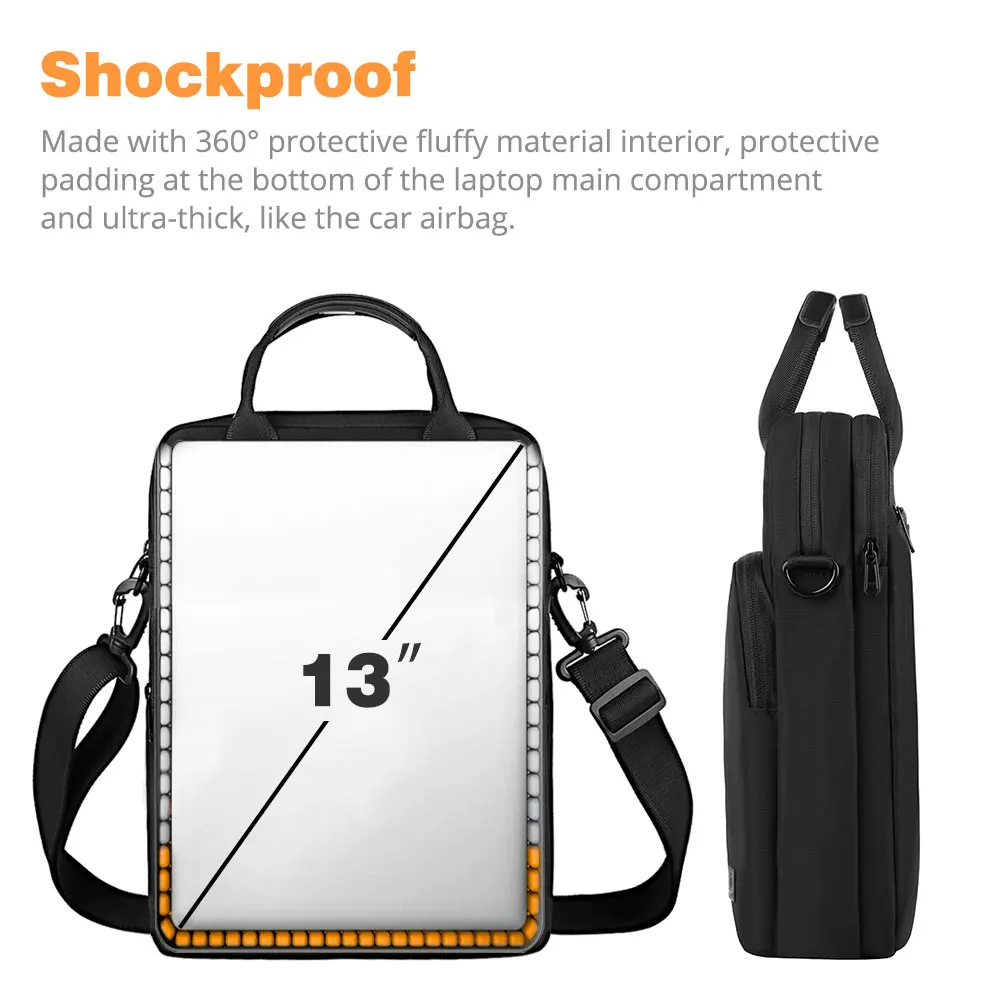 WIWU Laptop Bag for MacBook Air 13.6 M3 2024 Waterproof Shoulder Bag for MacBook Pro 13 Air 13 2022 Carry Case for iPad Pro 13