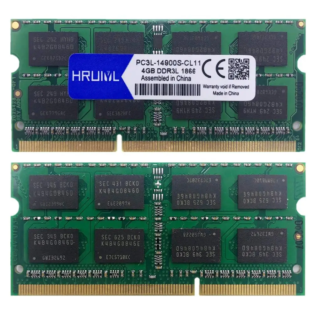 HRUIYL RAM 2GB 4GB 8GB RAM DDR3 1066 1333 1600 1866MHZ SO-DIMM Laptop Memoria Stick High Performance Notebook Original Chip New