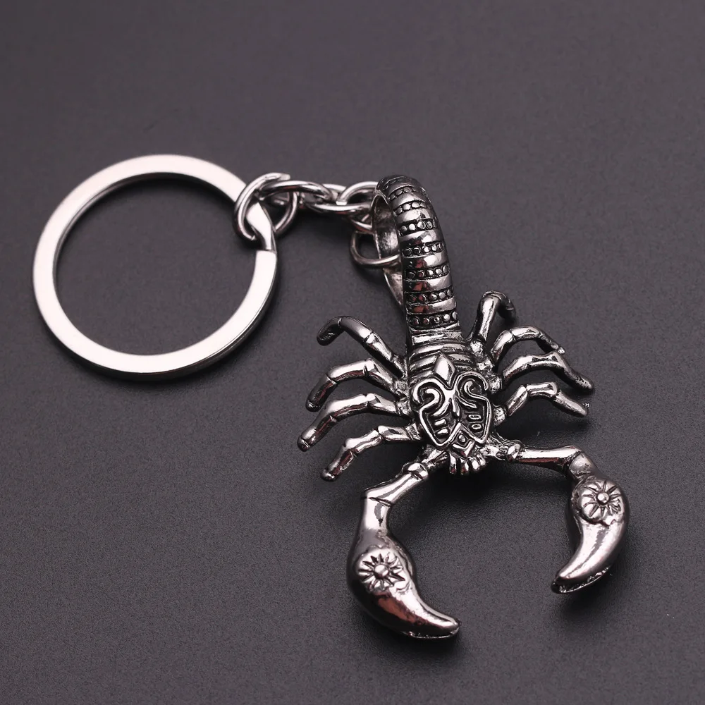 Punk Scorpion Vintage Insect Poison Keychain Capricornus Constellation Keychain For Cool Motorbike Jewelry For Male Fashion Gift