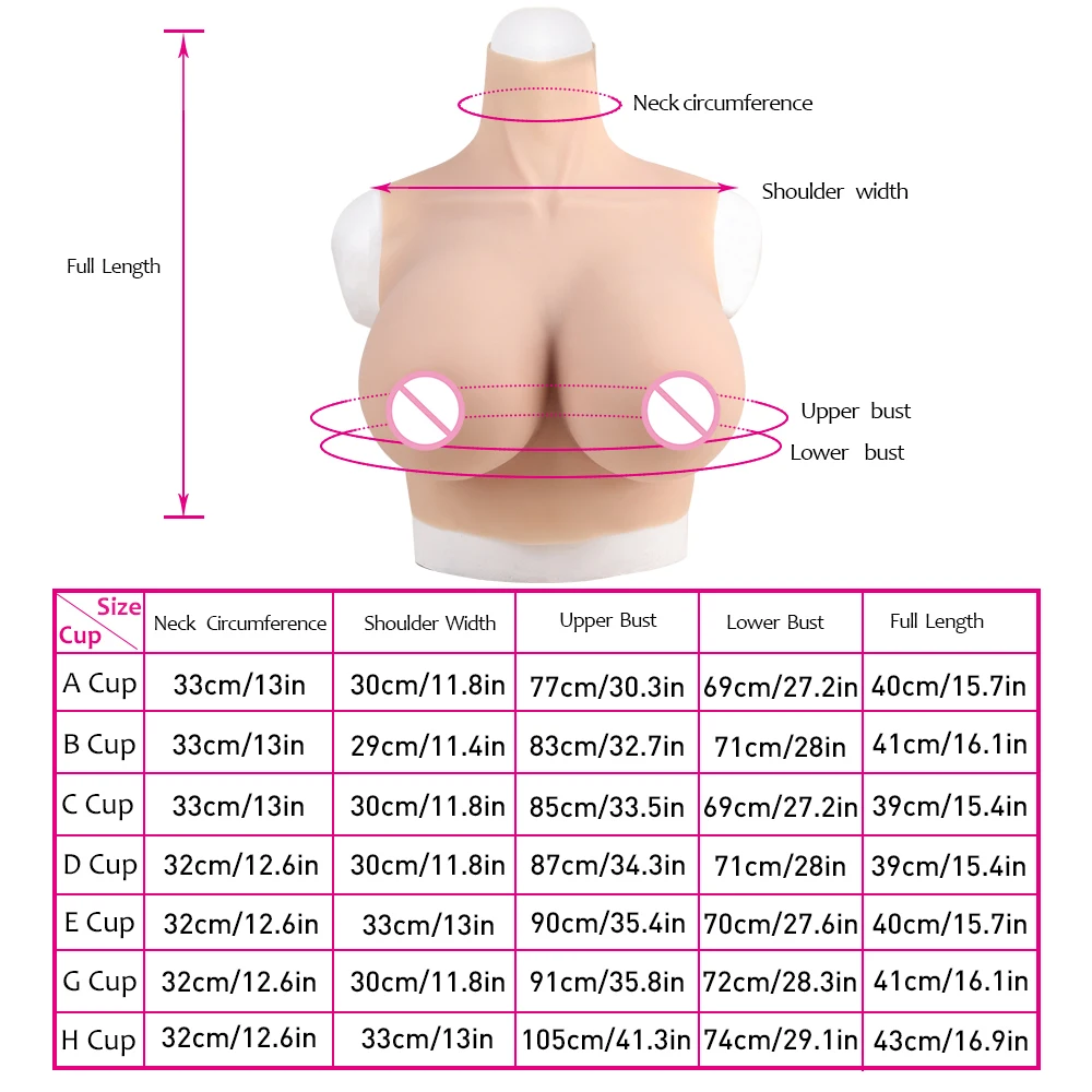 KnowU-Silicone Breast Shape A/B/C/D/E/G Cup Huge Fake Breast Cross Dressing Beginner Transgender Queen Breast Shaking