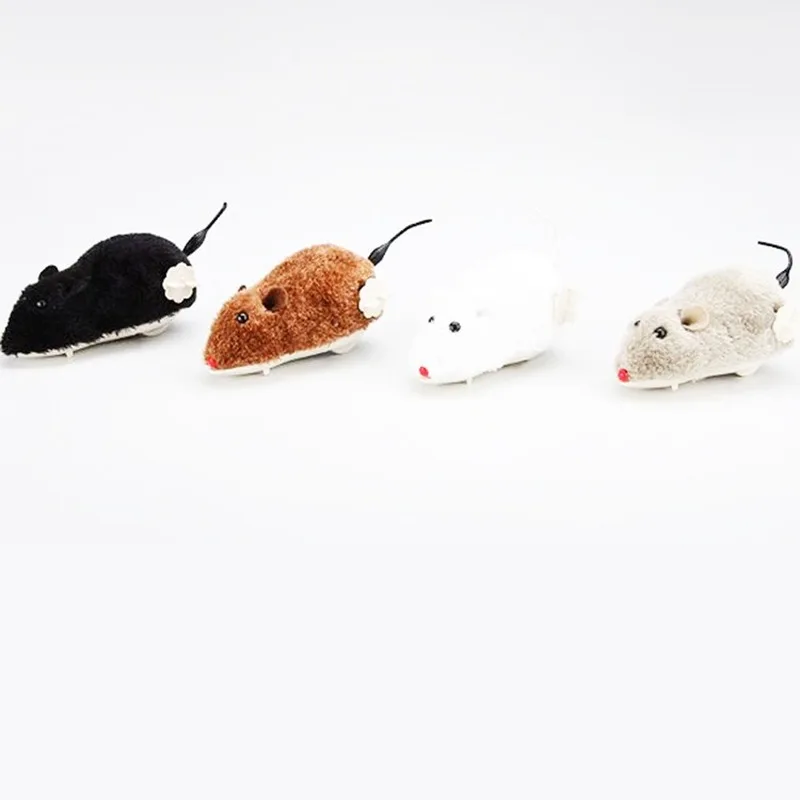 

1Pcs Cute 13.5cm Clockwork Shake Tail Plush Mouse Kids Toys Tricky Pet Dog Toy Children's Entertainment Wind Up Toys