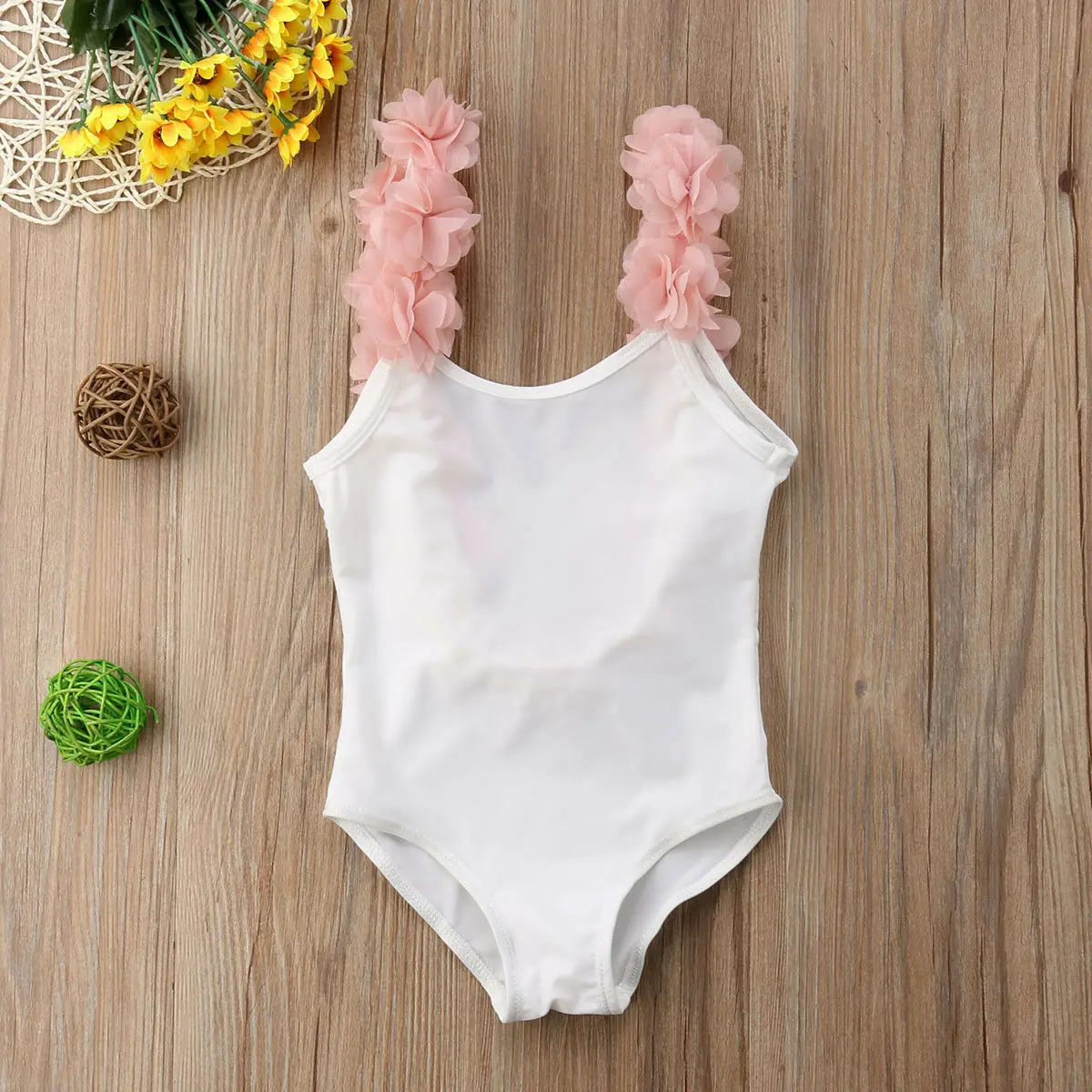 Crianças meninas roupa de banho sem costas 3d flores tankinis macacão maiô verão beachwear bodysuit roupas de natação