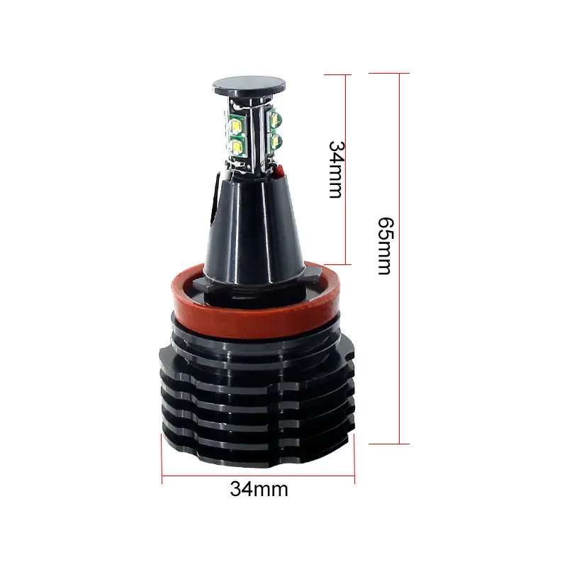 2Pcs/Set  H8 Error Free 120W  LED Angel Eye Marker Lights Bulbs For BMW 1 3 5 Series E60 E61 E70 E71 E90 E92 E93 X5 X6 Z4 M3